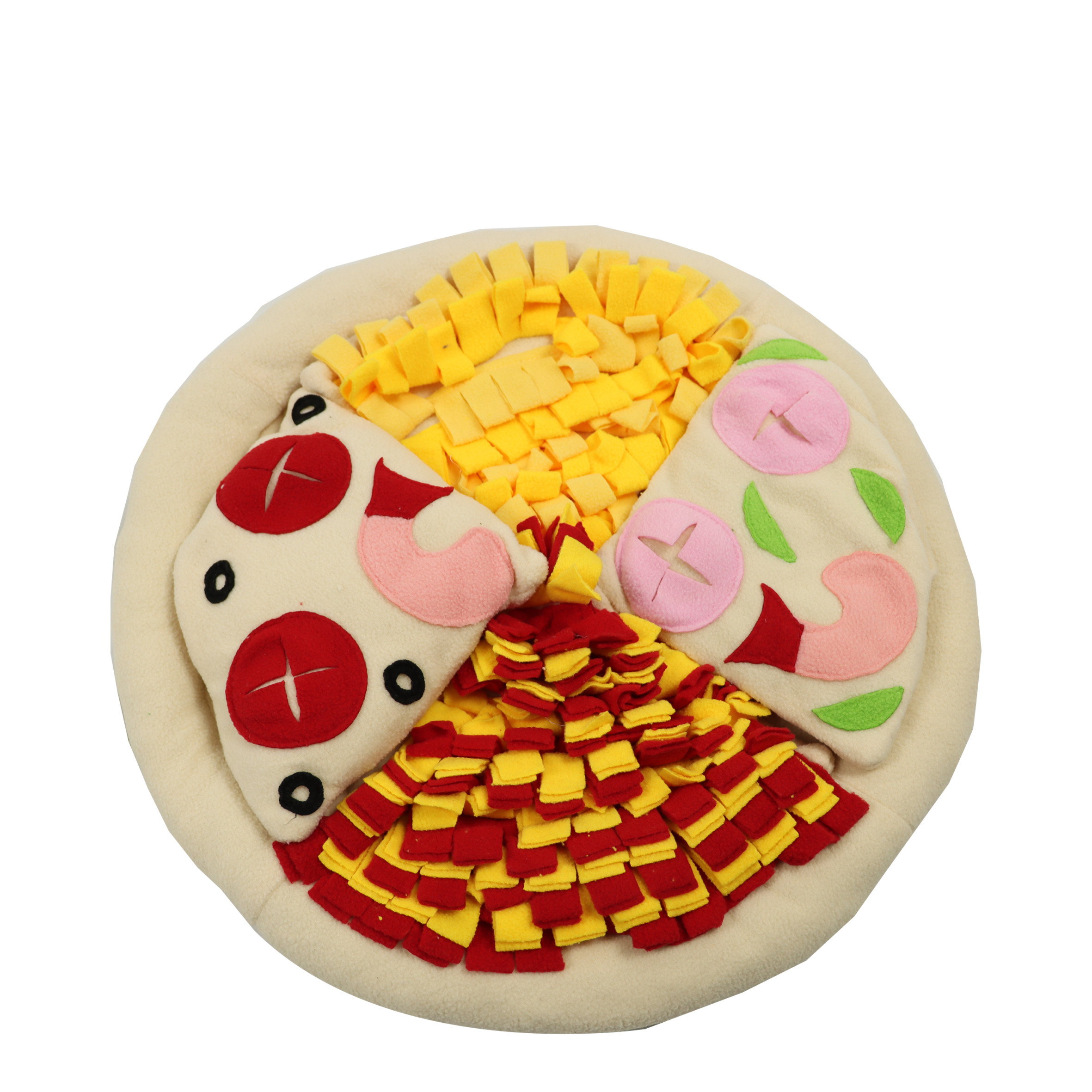 Pizza Shape Dog Pet Sniffing Mat Plastic Rabbit Puppy Puzzle Toys Training Bowl 20inch