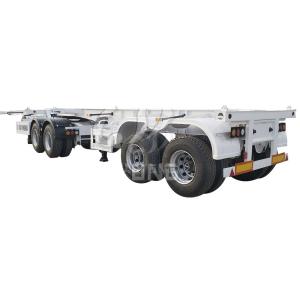 Wholesale 20ft Skeletal Superlink Tandem Semi Trailers Bi-train Trailer with Electric 24V 7 ways from china suppliers
