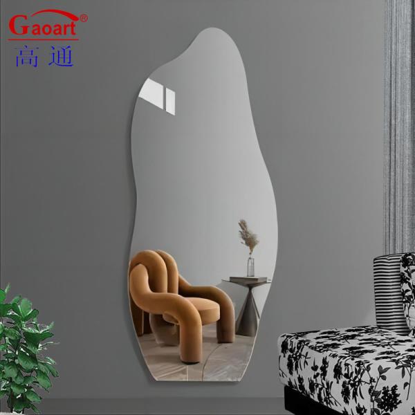 Full Wall Modern Unbreakable Gold Mirror for Home Decor Living Room Bathroom
