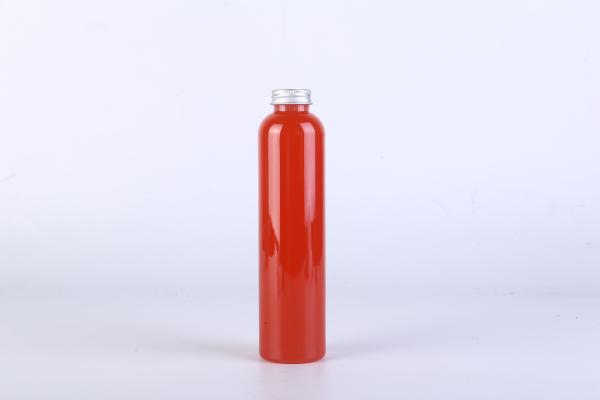 Empty Clear Plastic Bottles , Disposable Clear Pet Plastic Juice Bottle With