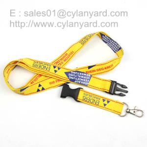 Wholesale Screen printed lanyard with ABS buckle release and metal thumb hook wholesale from china suppliers