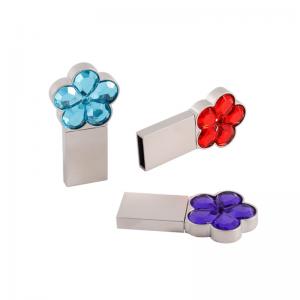 Wholesale Notebook 64g 128g Metal Usb Flash Drive Flower Shaped Crystal from china suppliers