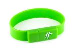 Factory supply customized logo 32G 2.0 yellow color Wrist USB with PP Box