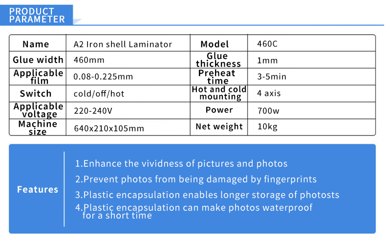 Protect Photos And Cards With Handy A2 Desktop Laminator 640*210*105mm