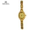 Exquisite Ladies Bracelet Watches Vintage Quartz Watch All Gold Color