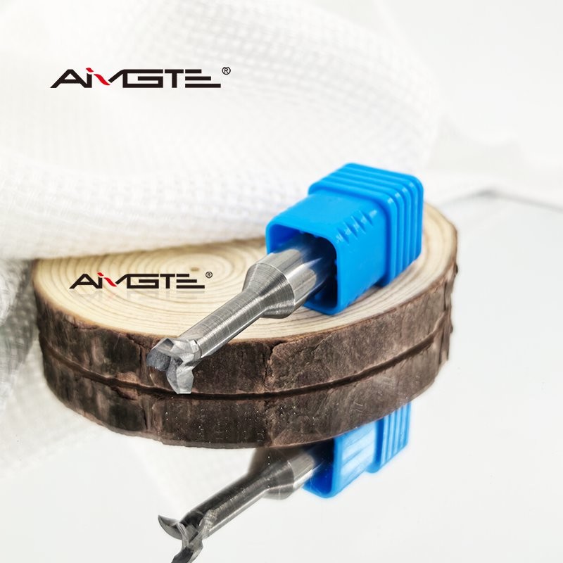 10mm 3 Flute Carbide Dovetail Cutter with Relief Angle CNC Router Bit for Wood Metal Plastic
