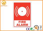 Vinyl Emergency Photoluminescent Traffic Warning Signs Fire Alarm Sign Custom