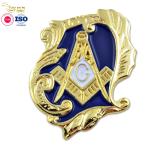 Hot Sale Custom Freemasonry Logo Pin Freemason Printing Metal Enamel Shiny Gold