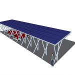 Anodized Aluminum Residential Landscape Adjustable Advanced Carports, Solar