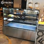 Rectangular Glass Refrigerated Cold Cake Display Cabinet 21.5CU.FT