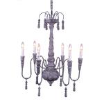 Antique Rusty Iron Weathered Wood Industrial Pendant Light (WH-CI-19)