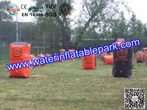 Wholesale Red Sport Inflatable Paintball Bunker , Customized Inflatable Paintball Field from china suppliers