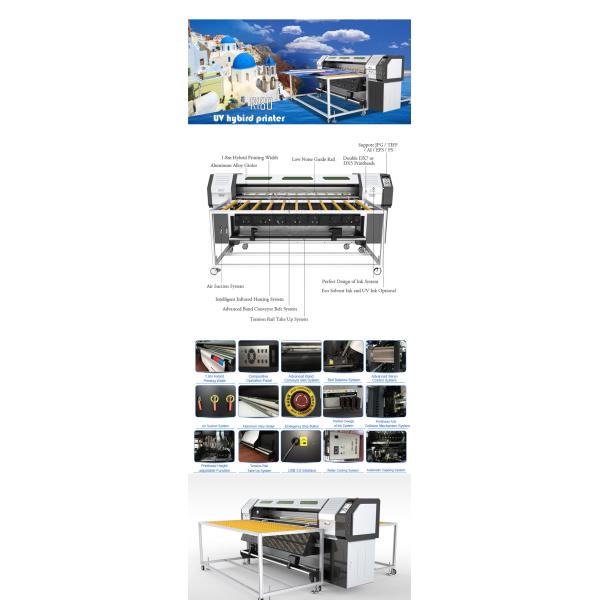 UV hybird printer machine CMYK White color for PVC board printing