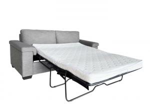 China 198cm Fabric Sofa Bed Double Size Foam Mattress Sofa Bed Gray Fabric Arm Cushion on sale