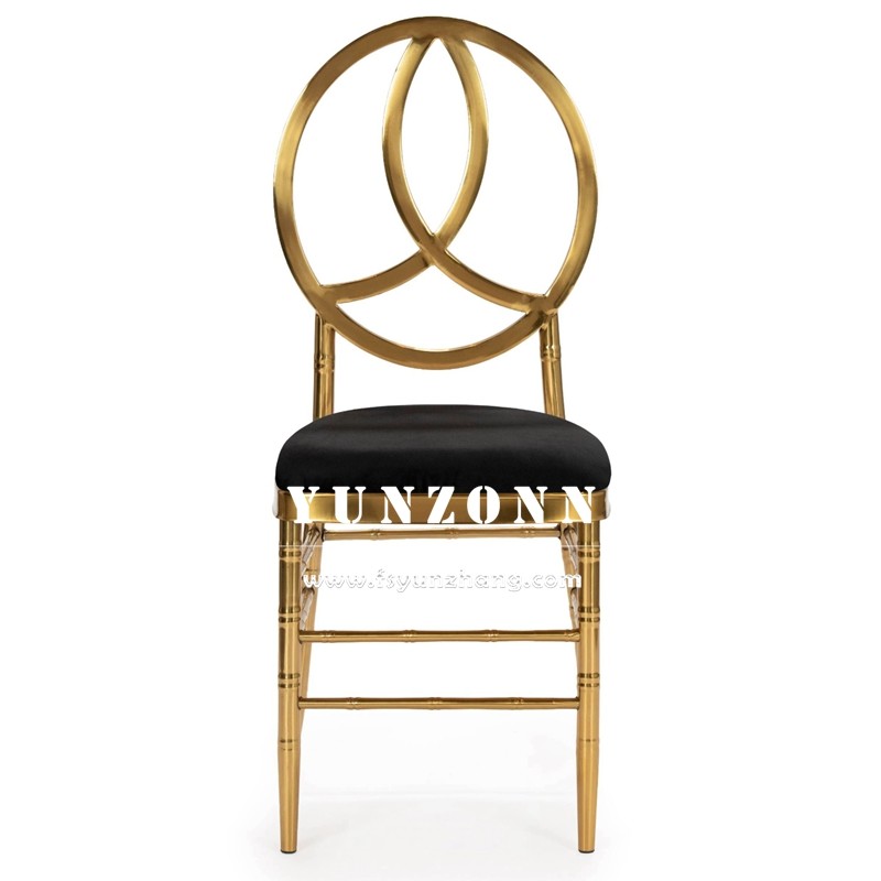 Gold Metal Stainless Steel Hotel Banquet Phoenix Chair Stacking Event Party Chair Wedding Chair
