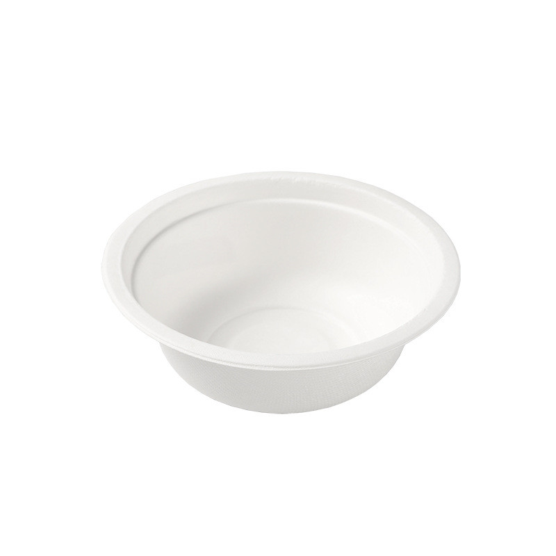 Natural Sugarcane Bagasse Round Soup Bowl Eco Friendly With Lid