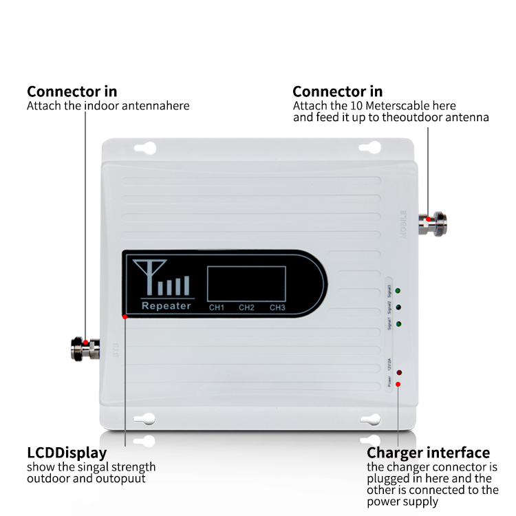 Dual Band 900 1800 2100 GSM/3G 2g/3g/4g Mobile Signal Booster/Repeater/Amplifier/Extender