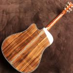 Custom 41 Inch Solid KOA Wood Top Cutaway Classic Folk Acoustic Guitar Real