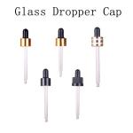 18mm 20mm 24mm Gold Silver Closure Glass Dropper For Essential Oil Bottle