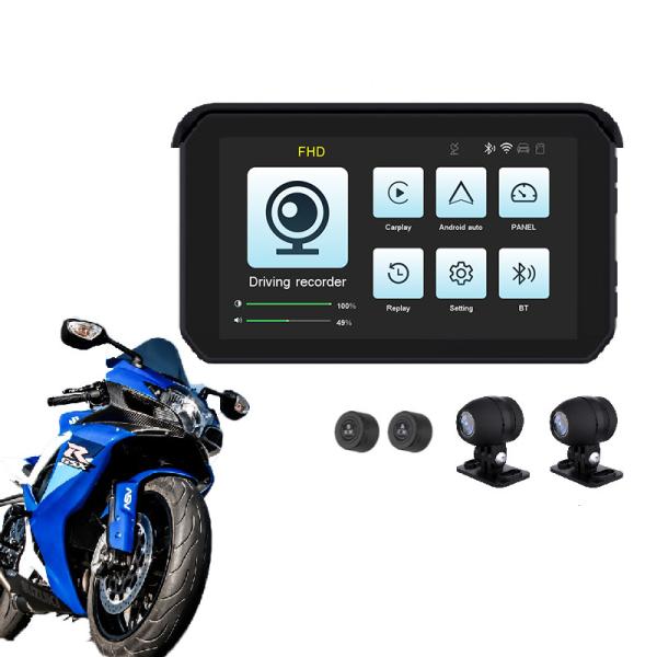 Car Make Motorcycle GPS Navigator 5 Inch Screen Recorder with Tire Pressure