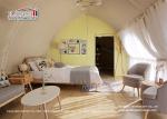 Hard Pressed Aluminum Alloy Frame Luxury Glamping Tents 15 Years Life Span