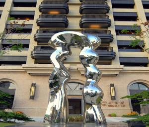 Wholesale Handmade Abstract Large Yard Art Sculptures Stainless Steel Waterfall from china suppliers