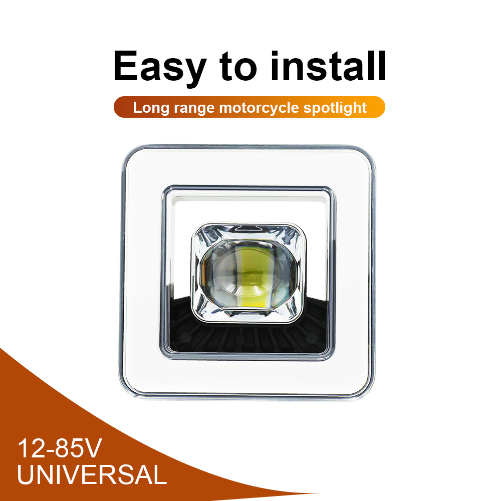 Square Design 4.5 Inch Yellow White 24V Universal Motorcycle Spotlight