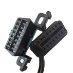 Car Extension Obd2 Interface Cable , Male to Dual Female Obd Port Cable