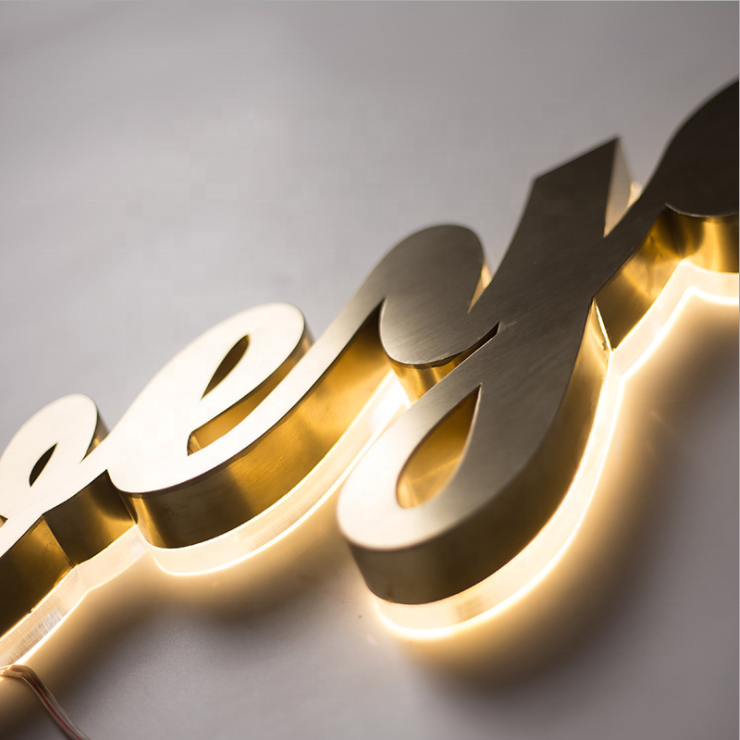 Manufacturer's Best-Selling Outdoor LED Stainless Steel Luminous Character Billboard LED Logo