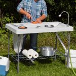 Portable Plastic Metal Folding Fish Fillet Cleaning Table for Hotel Outdoor
