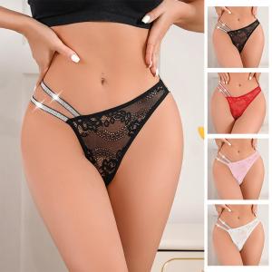 Wholesale Cotton G Strings For Womens Underwears Sexy Seamless Asymmetric Double Twinkle Strapped Thong from china suppliers