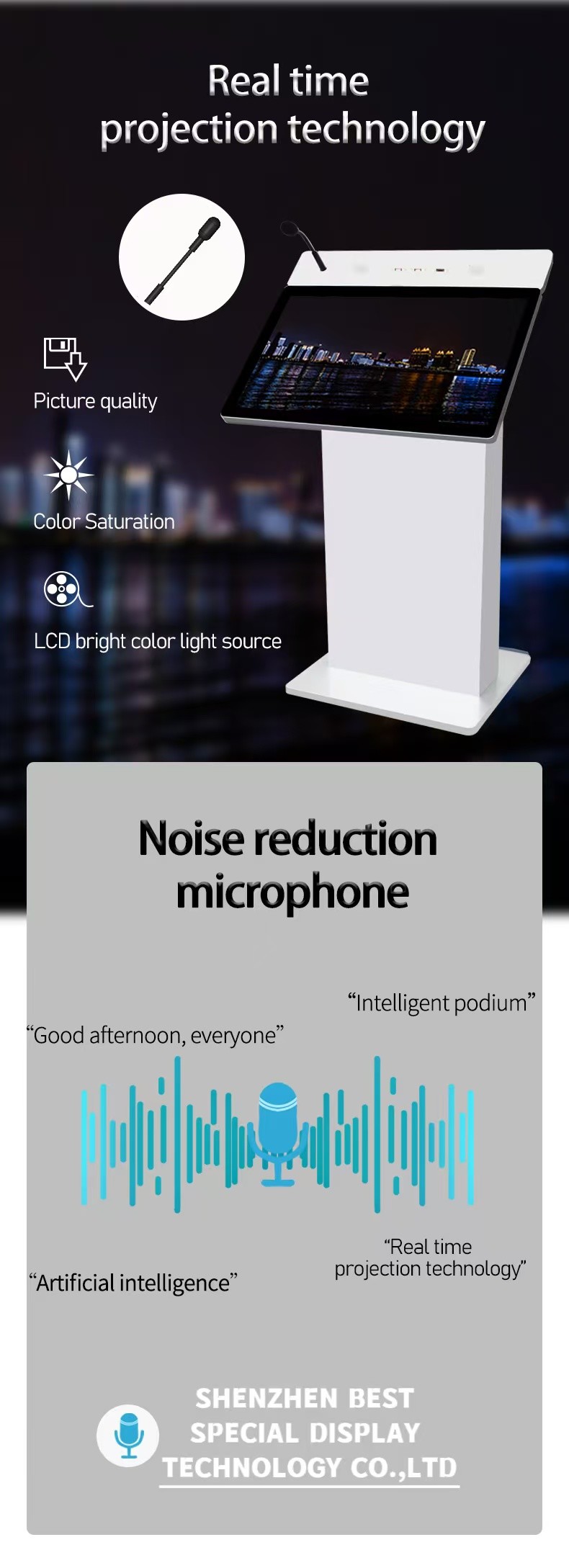 Educational Equipment Smart Classroom Podium , Modern Podium For Church