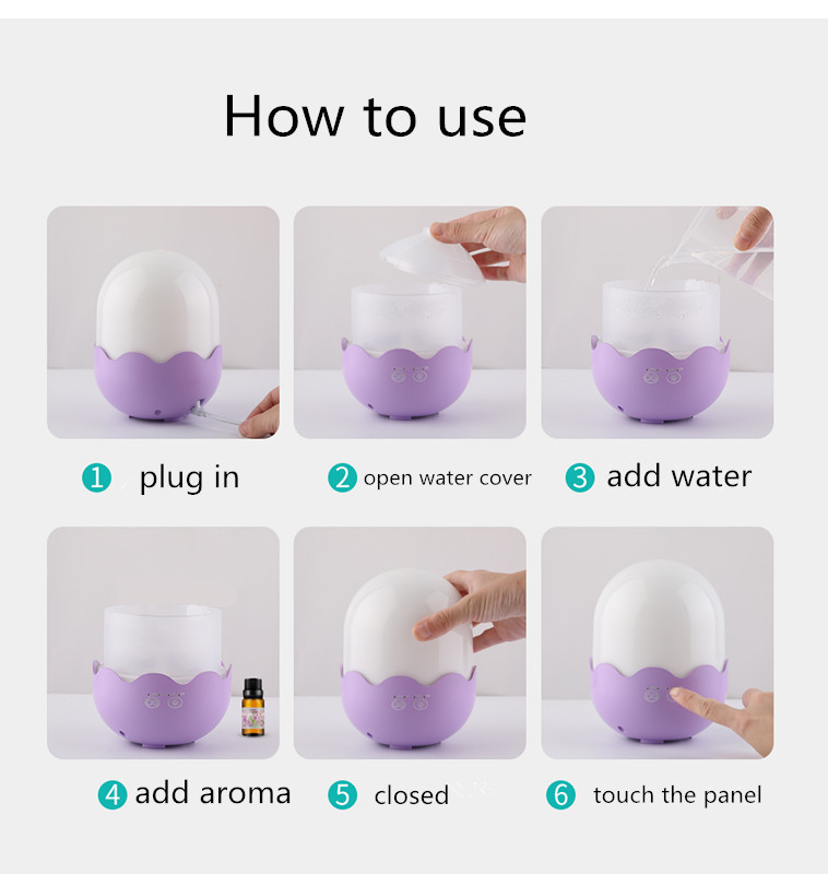 Bedroom Aroma Diffuser Humidifier Medical Humidifier 300ml Tank Volume