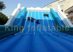 Wholesale Width Grey Blue Inflatable Dry Slide Waterproof Tarpaulin Double Climbing Ladders from china suppliers