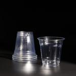 10OZ Clear PET Cup For Cold Drink Boba Tea Cups Bubble Tea Packaging Takeaway