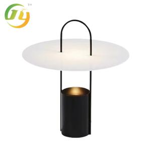 Wholesale Acrylic round bedroom bedside living room white and black decorative Nordic minimalist modern design table lam from china suppliers