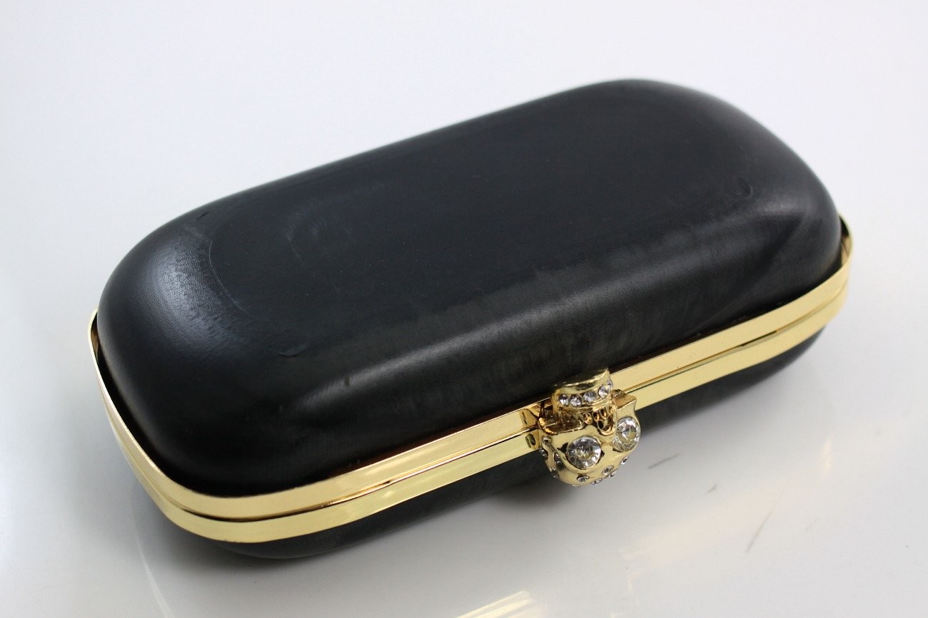 Halloween Party Stone Skull Lock Box Clutch Frames Rectangle Clutch Bag Frame