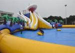 Blow Up Inflatable Aqua Park , Inflatable Backyard Water Park 20*18m Dimensional