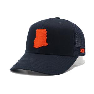 Wholesale Mesh Curved Brim Snapback Cap with Cotton Sweatband from china suppliers