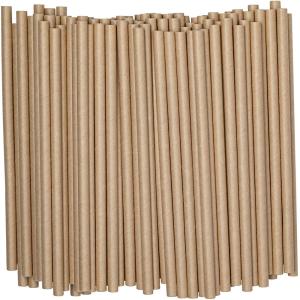Wholesale 100Pack Biodegradable Kraft Paper Drinking Straws Bulk For Juices Shakes Smoothies from china suppliers