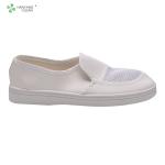 Cleanroom White breathable PVC sole anti slip antistatic working leather shoe