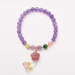 Amethyst Bracelet For Women 8mm Handmade Adjustable Amethyst Crystal Bracelet
