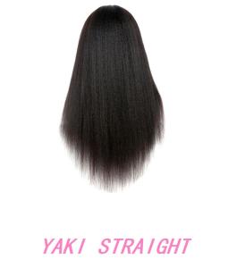 Wholesale Glueless 5X5 Lace Frontal Light Yaki Lace Wig,Kinky Straight Full Lace Wig Human Hair,Yaki Straight Lace Front Wig from china suppliers
