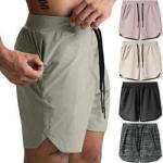 Customized Mens Workout Athletic Shorts Polyester Inside Pocket Quick Dry Sports