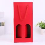 Recyclable Cardboard Wine Boxes , 2 Bottle Wine Gift Box Well - Sealing
