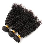 9A Natural Kinky Curly Hair Bundles Double Drawn Hair Extensions Weft