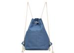 Lightweight Canvas Drawstring Backpack , School Bags For Girls PU Leather Pocket