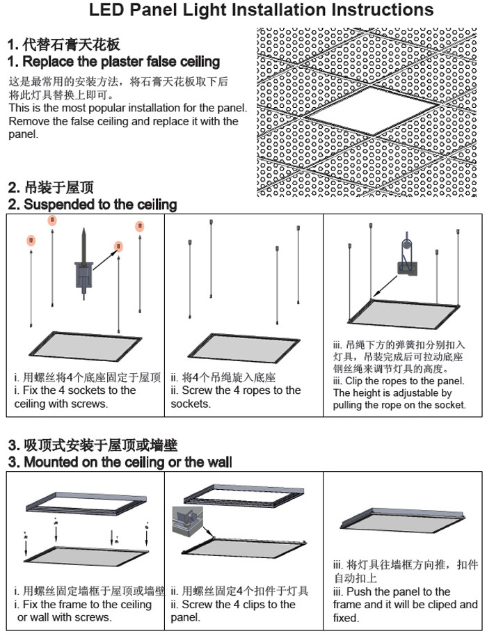 Aluminium PMAA LGP 36W Square LED recessed panel lights , SMD LED panel lamp