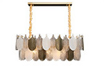 ODM Modern Electrophoresis Gold Glass Pendant Light