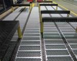 Slip Resistant Punching Plate Grating , Aluminum Perforated Metal Walkway Grip